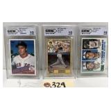 (3) Graded Baseball Cards: Bonds/Ripken/Clemens