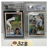 (2) 1983 Topps Graded Baseball Cards - Boggs/Gwynn
