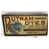 Putnam Dyes Wood Store Display w/ Dyes