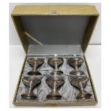 (6) Dessert Cups w/ Sterling Silver Bases
