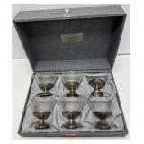 (6) Dessert Cups w/ Sterling Silver Bases