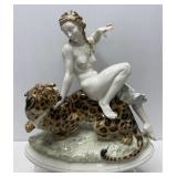 Hutschenreuther/Tutter Ariadne & Leopard Figurine