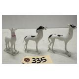 (3) Antique Blown Glass Dogs - Bimini?