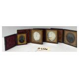 (4) Antique Daguerreotype & Tin Type Portraits