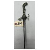 Sword-Style Letter Opener - Hunting Scene Handle
