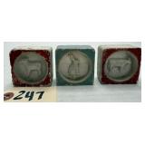 (3) Antique French Stone Animal Molds