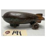 Cast Iron Pony Blimp Pull Toy by Kenton