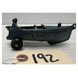 Cast Iron Speed Boat Pull Toy by AC Williams