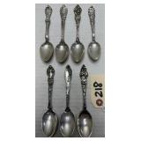 (7) Antique Sterling Silver Spoons
