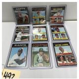 (9) 1971 Topps Baseball Cards - Hall of Famers!
