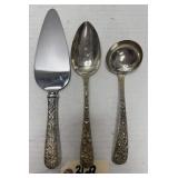 (4) S. Kirk & Son Repousse Sterling Serving Pieces