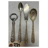 (4) S. Kirk & Son Repousse Sterling Serving Pieces