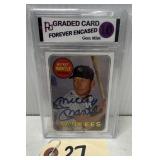 Graded Topps Mickey Mantle #500 Signed Card