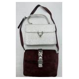 (2) Vintage Gucci Purses - Burgundy Sylvie +
