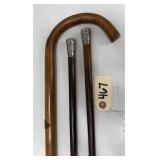 (3) Canes - Sterling Silver & World's Fair