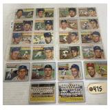 (22) 1956 Topps Baseball Cards