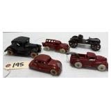 5pcs Arcade Cast Iron Vehicles