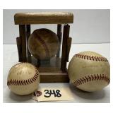 (3) Signed Baseballs - '44 Phil. Athletics Team