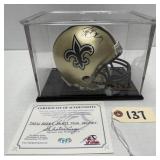 Drew Brees Signed Saints Mini Helmet w/ COA