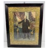 Antique Hand-Colored General Washington Print