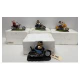 Road Hogs Motorcycling Pig Figurines