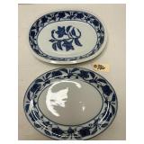 Mottahedeh Palace Blue Oval Platter & Casserole