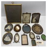 (14) Victorian Brass Picture Frames