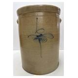 No. 6 Stoneware Crock w/ Cobalt Blue Bee Sting