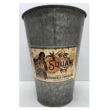 Squaw Brand Maple Syrup Metal Pail/Container