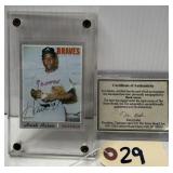 Hank Aaron Signed Topps #500 Card w/ COA