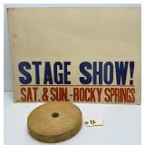 Rocky Springs Park Stage Show Sign & Dance Tickets