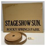 Rocky Springs Park Stage Show Sign & Tickets