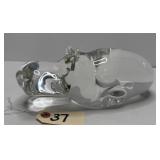 Elio Raffaeli Art Glass Hippopotamus Sculpture