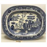 P W & Co Staffordshire Blue Willow Large Platter