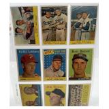 (9) 1958 Baseball Cards - Musial, Ashburn, Kaline