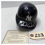Derek Jeter Signed Mini Batting Helmet w/COA