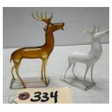 Antique Blown Glass Deer/Stags