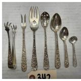 (4) S. Kirk & Son Repousse Sterling Serving Pieces