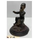 Cast Iron Cigar Cutter - Seated Man