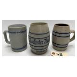 (3) Stoneware Mugs - Rochester Brewing Co.