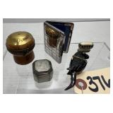 (5) Miniature Boxes & Sterling Frame