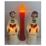 Empire Carolers Light Up Blow Molds w/ Candle
