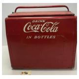 Vintage Red Metal Coca-Cola Cooler