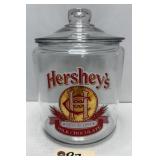 Red Hershey's Milk Chocolate Glass Lidded Jar