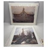 (2) Signed David Brumbach Prints - Star Barn ++