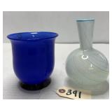 (2) Murano Glass Vases - Venini & Dansk