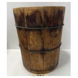 Primitive Wooden Double Grain Measure Bucket