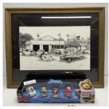 Signed Ian Jones Phillips 66 Hot Rod Print ++