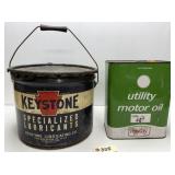 (2) Vintage Oil Cans - Keystone & Agway
