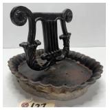 Antique Cast Iron Lyre Harp Boot Scraper